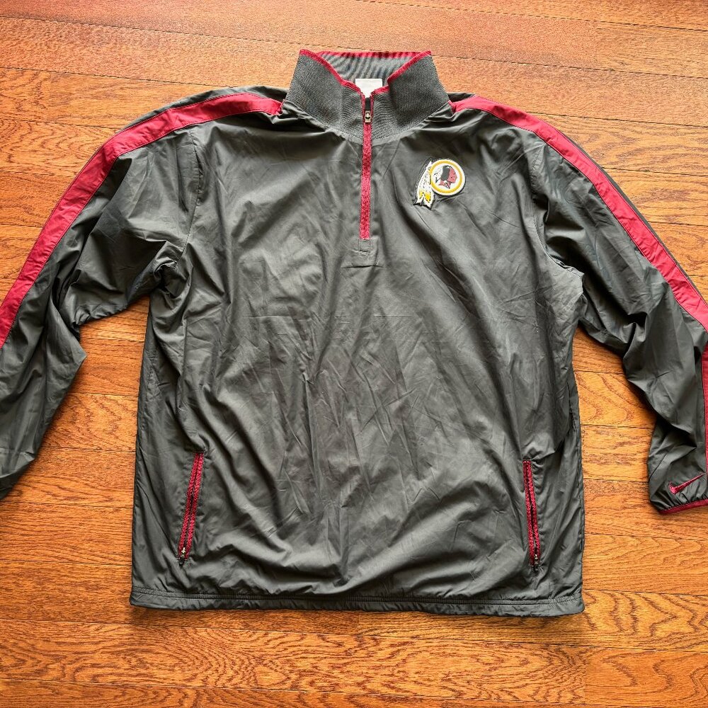 Nike Washington Redskins (old logo) NFL Pullover quarter zip jacket, size L